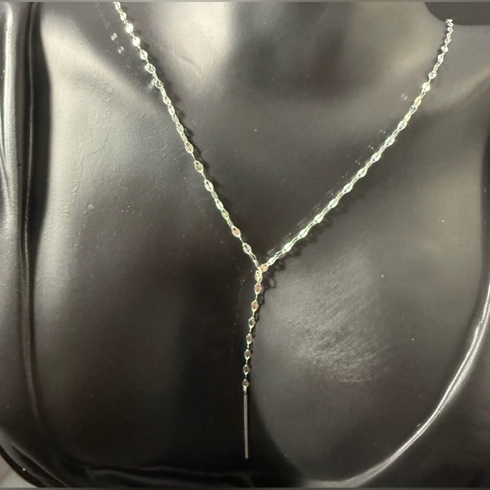 Sterling silver drop necklace 18 inches. New without tags